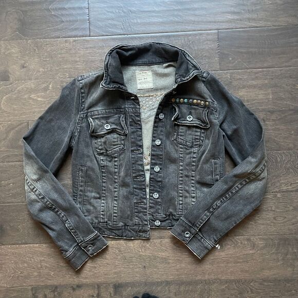 Vintage Y2K Free People Embellished Denim‎ Jacket - Picture 11 of 11